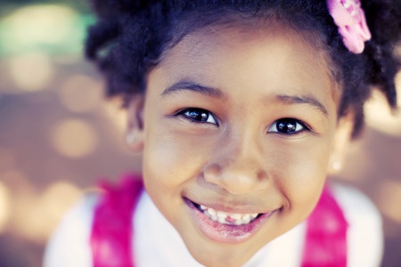 38532384 happy african american little girl portrait